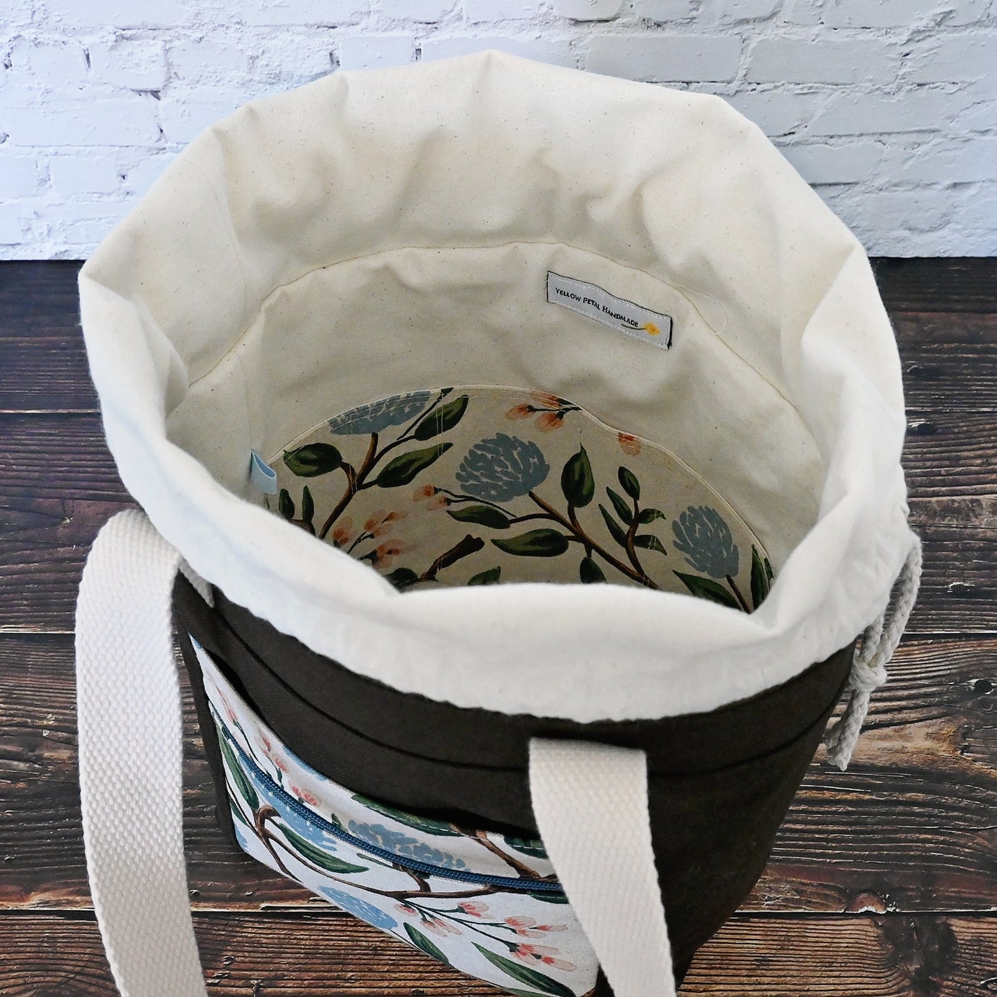 Brown Peonies Tote