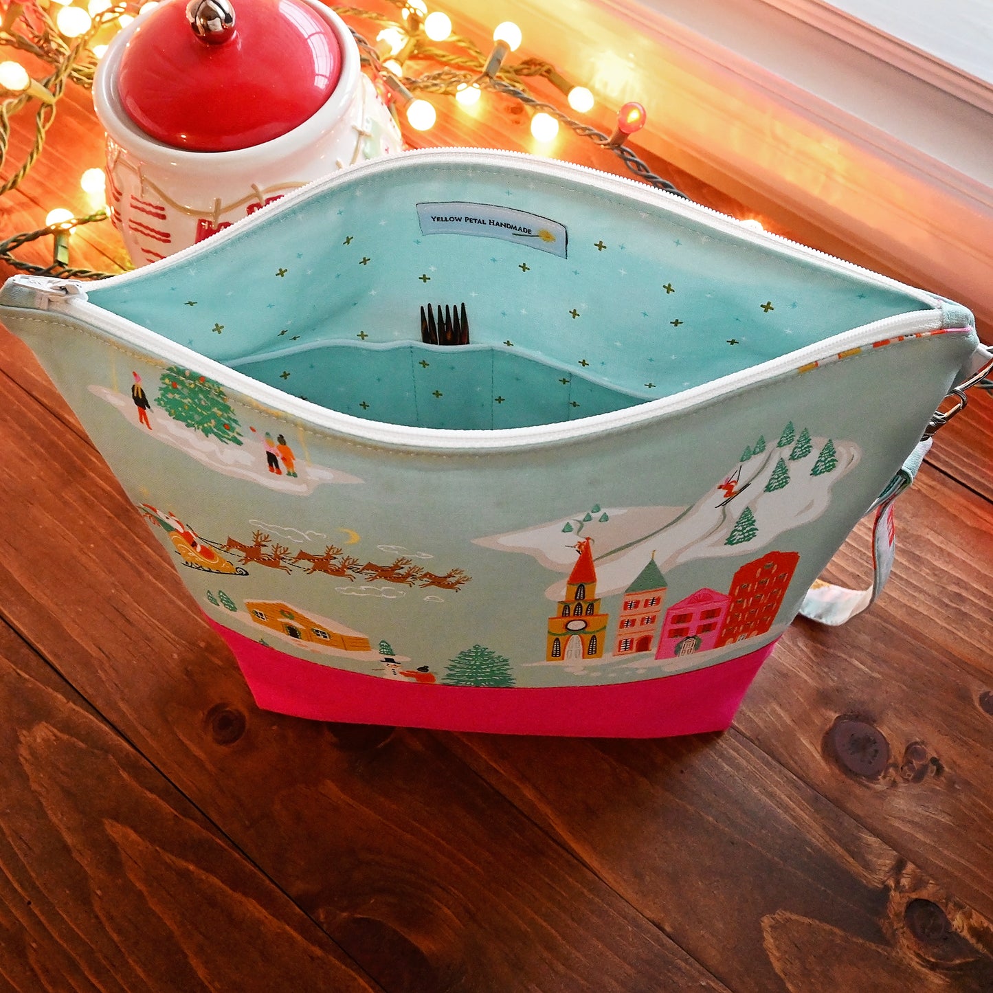 Candy Cane Lane Zippered Project Bag