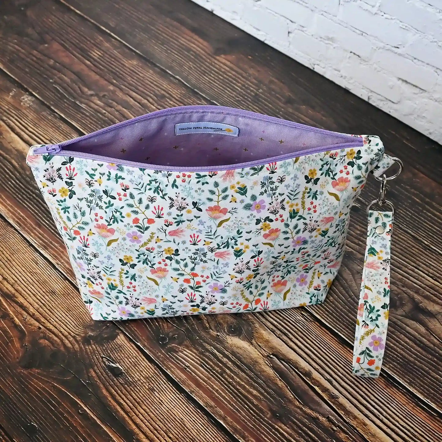 Pretty Floral Zippered Pouch in Rifle Paper Co's Curio Collection