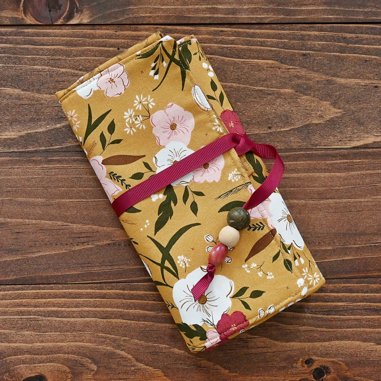 Get It Together Wrap in Gold and Pink Floral - A Collaboration with Mable and Rose Handmade