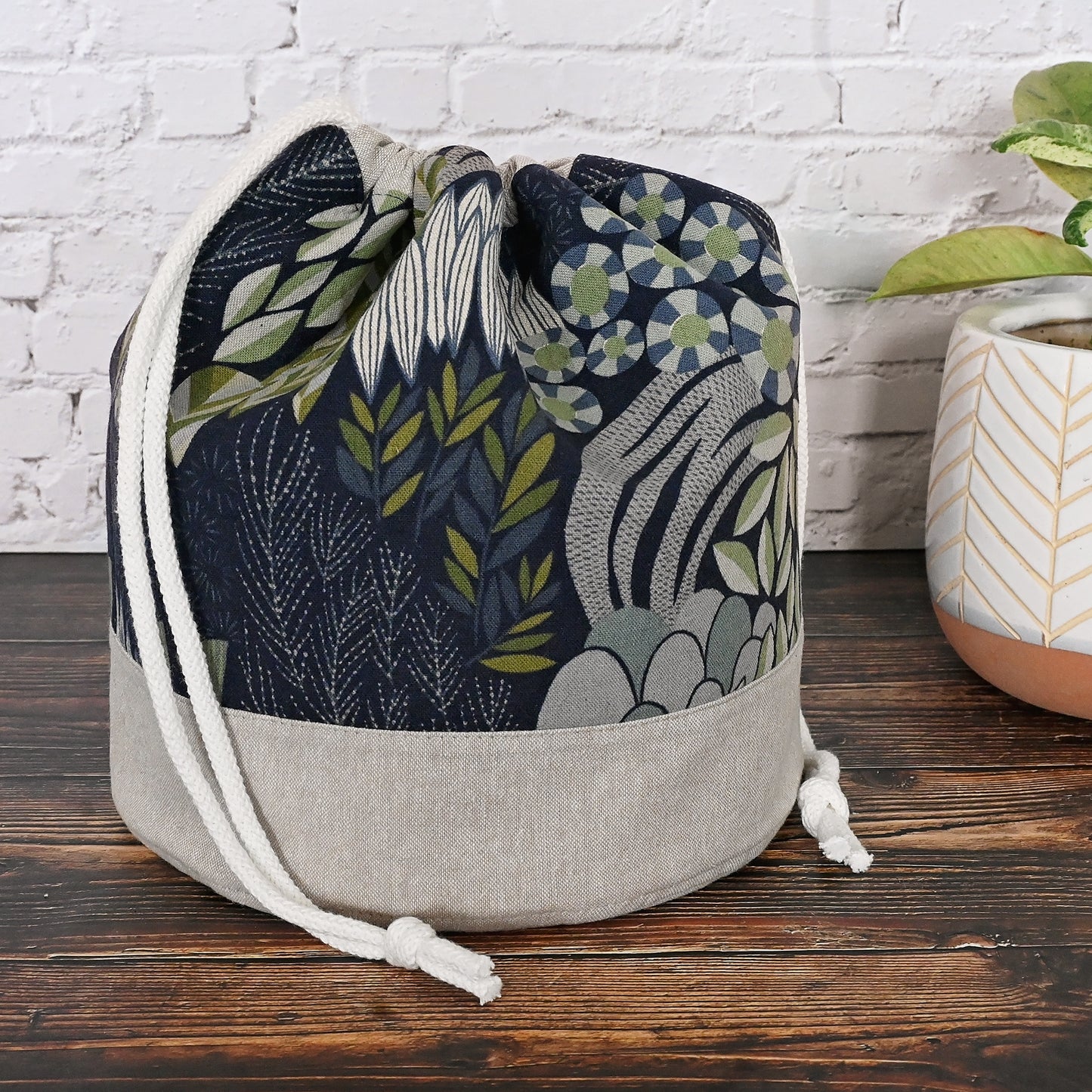 Twilight Meadow Canvas Bucket Bag