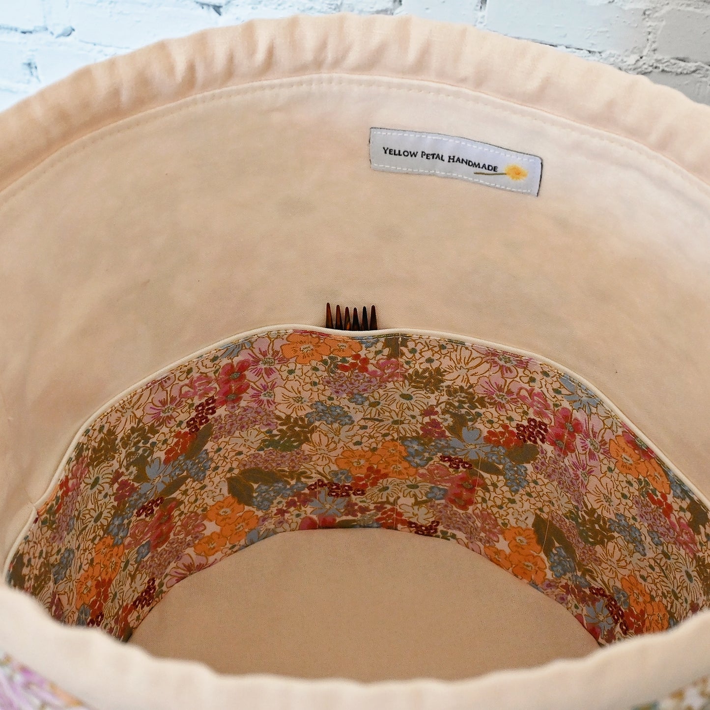 English Rose Canvas Bucket Bag