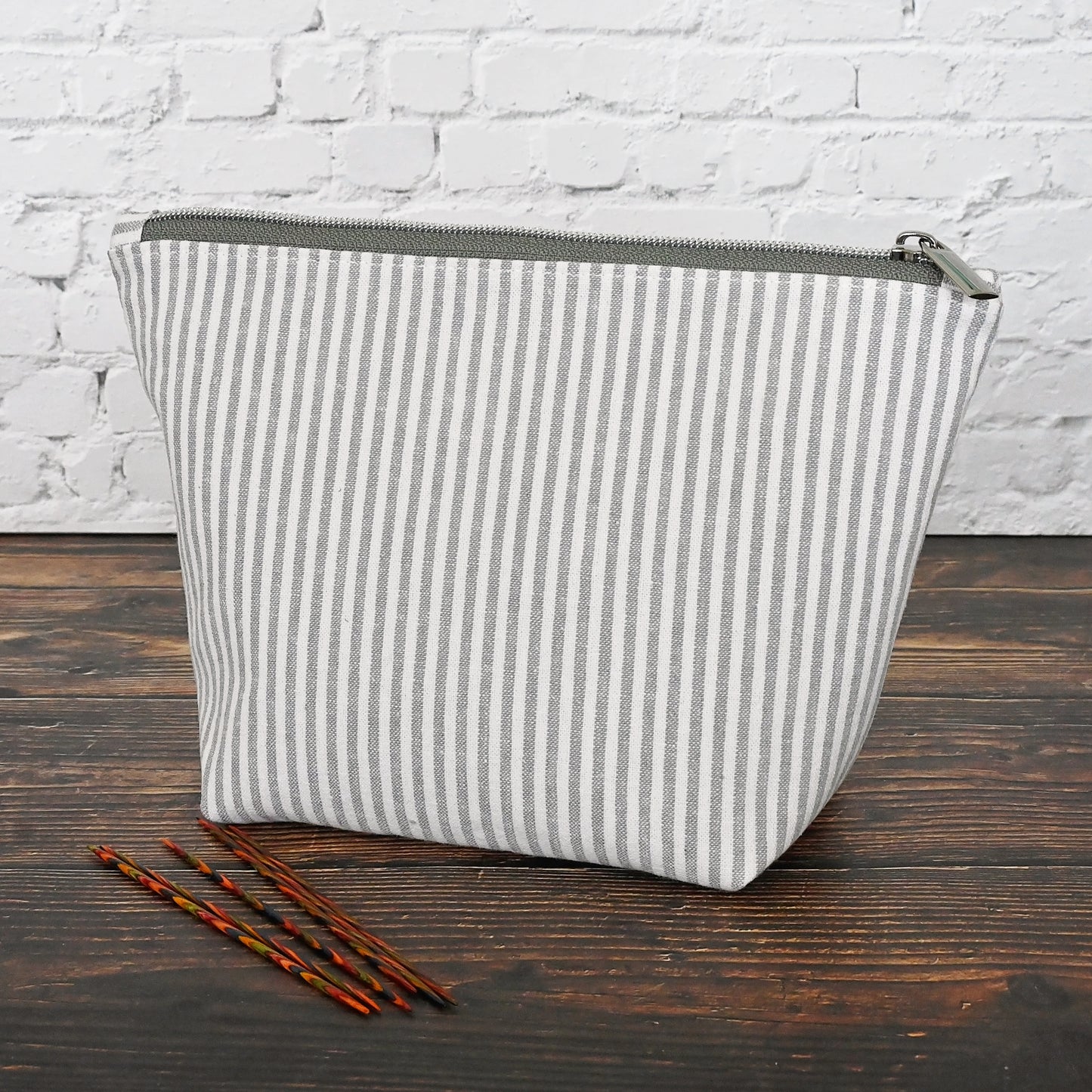 Striped Canvas Sock Pouch