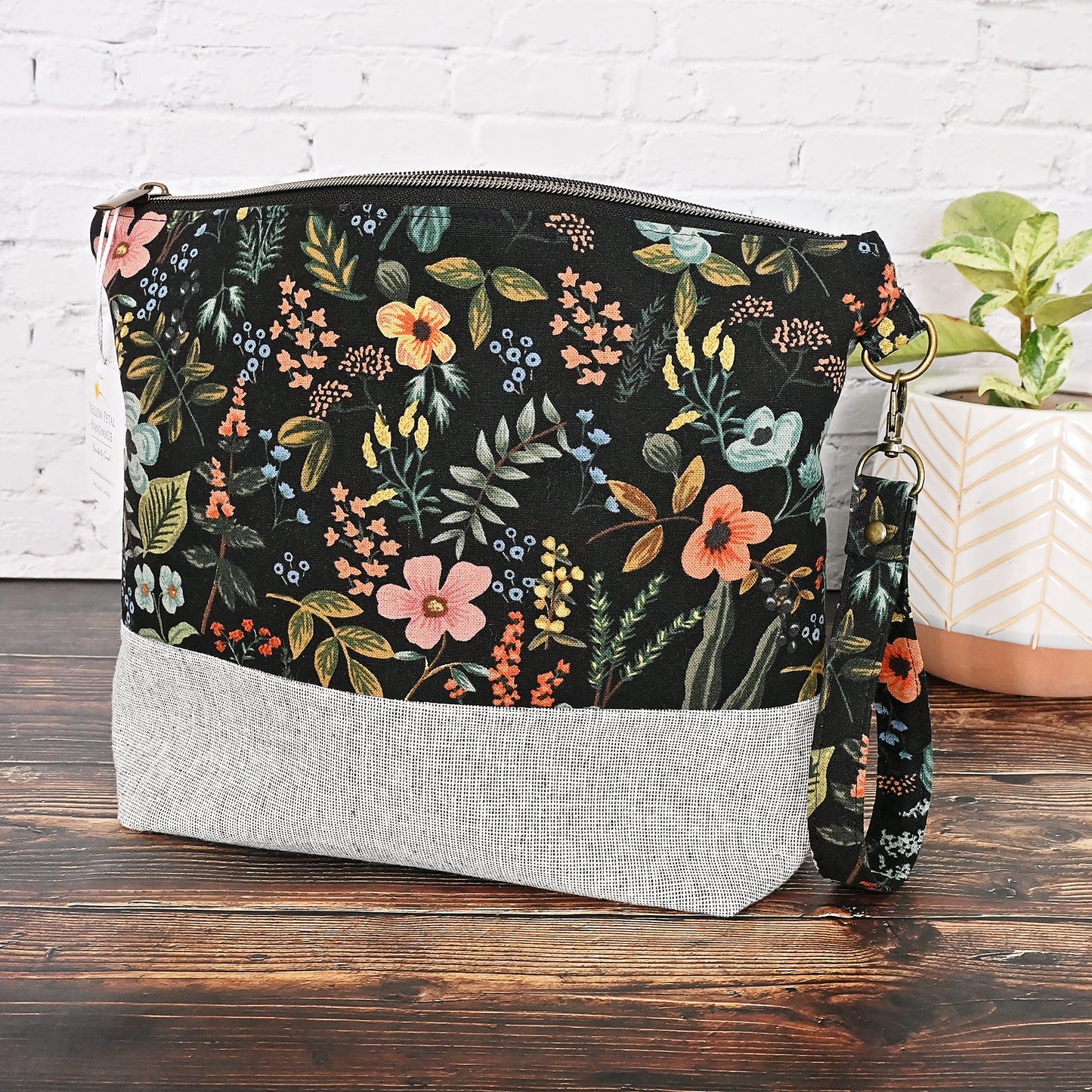 Zippered Project Bag in Rifle Paper Co Amalfi