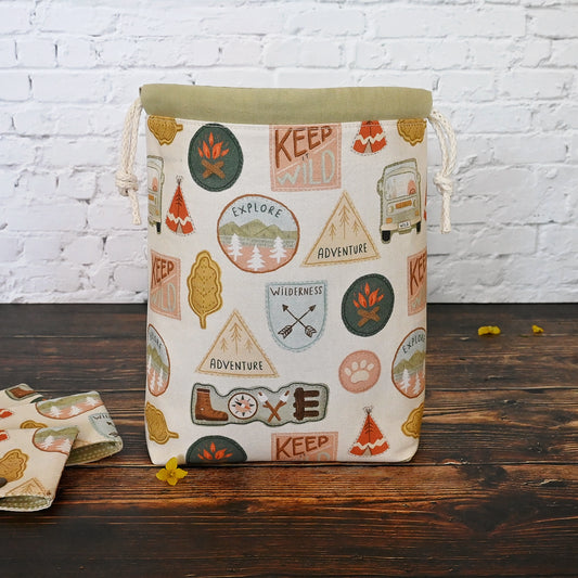 Patch it Up Drawstring Project Bag