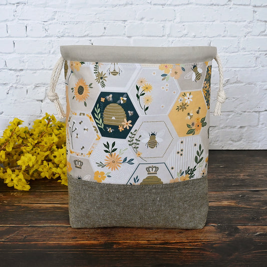 The Bee's Knees Drawstring Project Bag