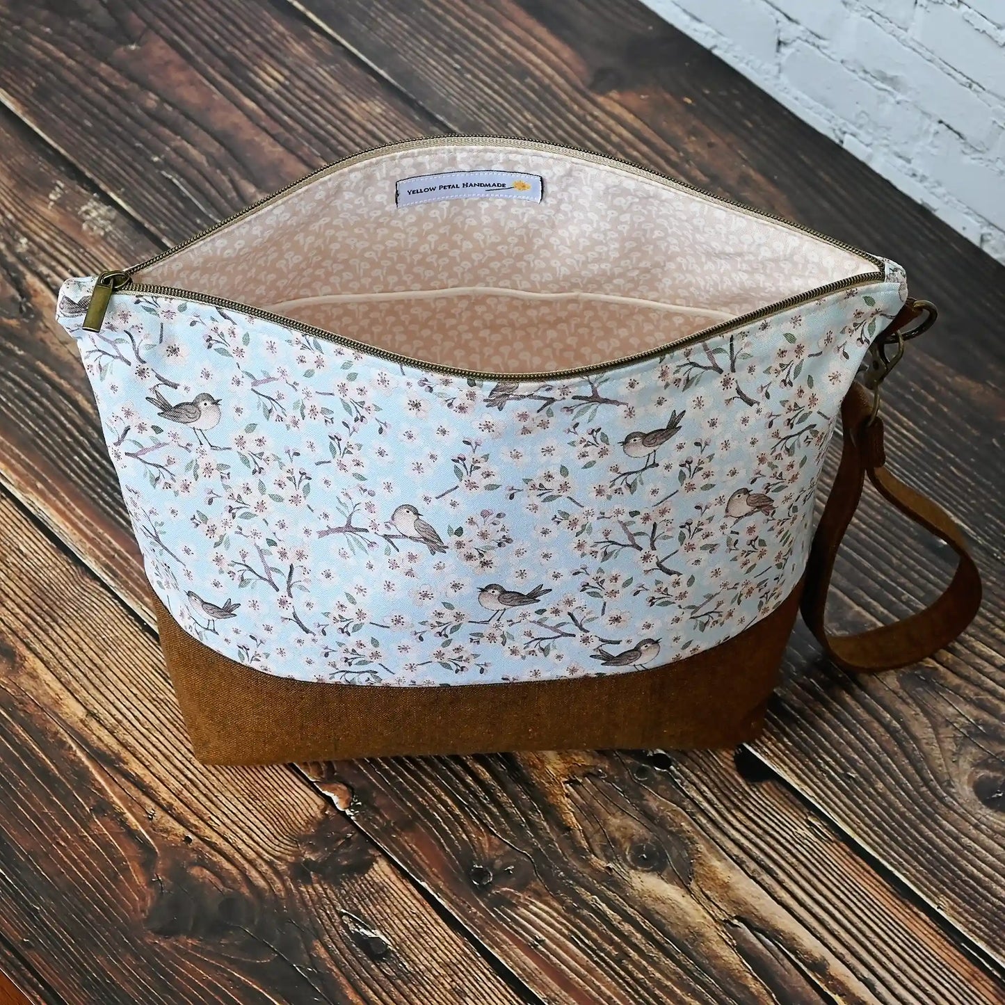 Bird Themed Zippered Project Bag
