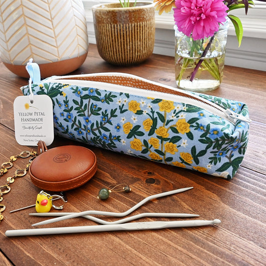 Cornflower Bloom Accessory Pouch