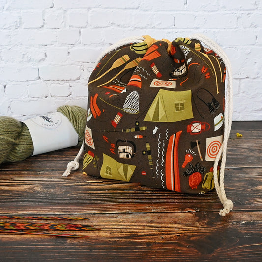 Creekside Camp Drawstring Project Bag