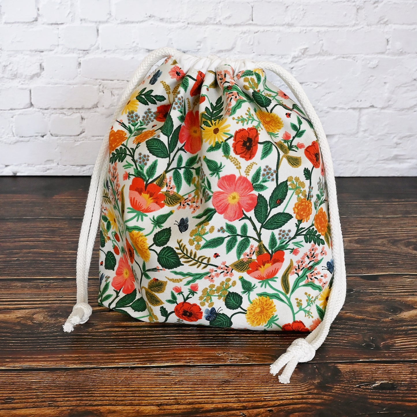 Pretty Stand Alone Drawstring Project Bag in Camont by Rifle Paper Co.