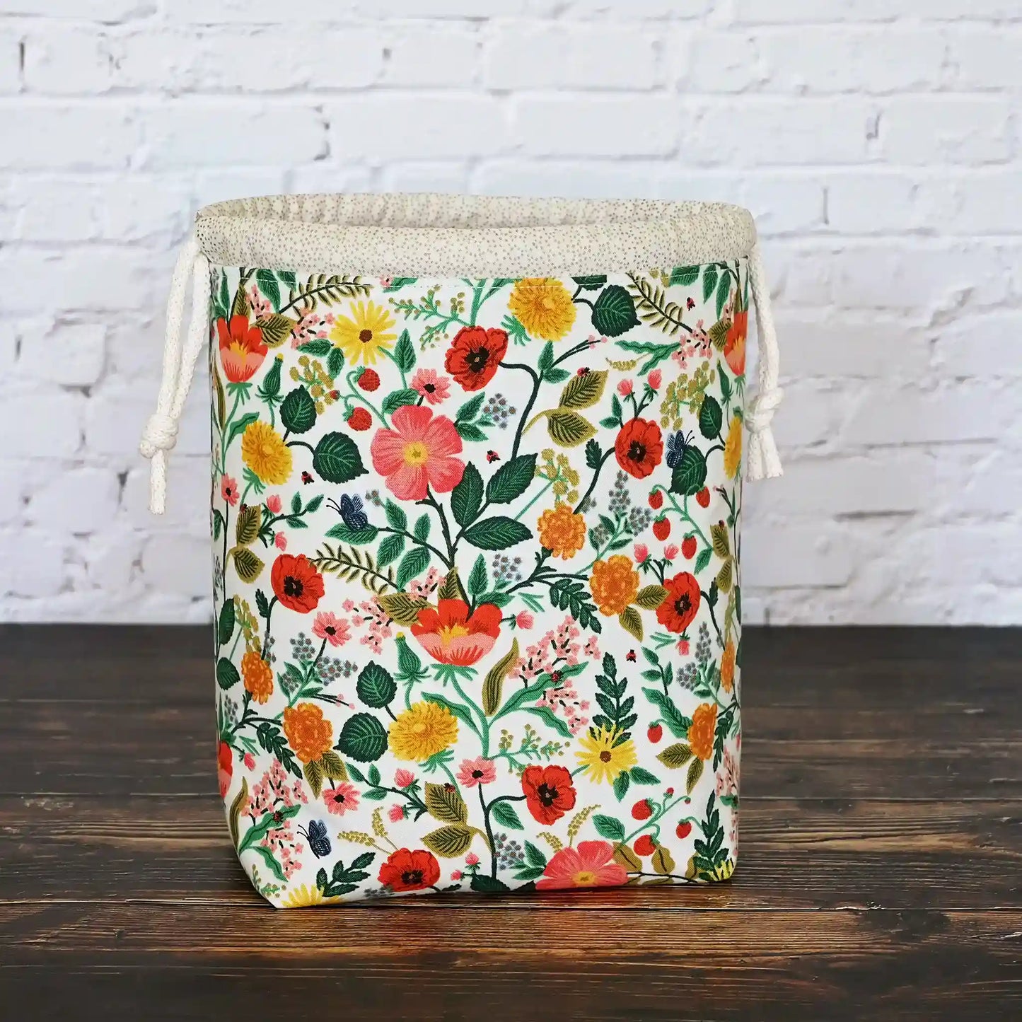 Pretty Stand Alone Drawstring Project Bag in Camont by Rifle Paper Co.