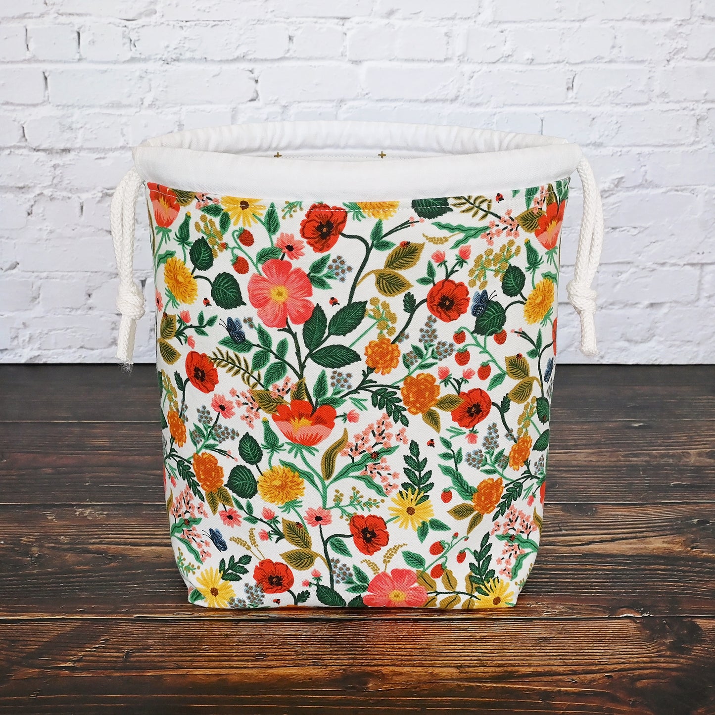 Pretty Stand Alone Drawstring Project Bag in Camont by Rifle Paper Co.