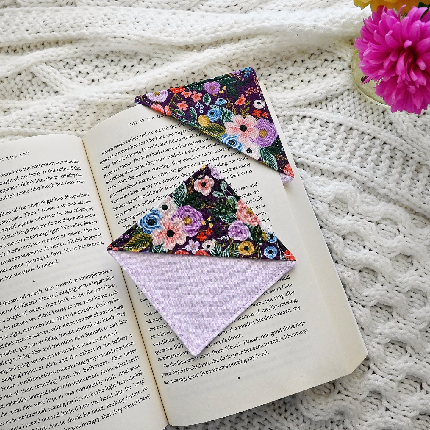 Pretty Corner Bookmarks in Rifle Paper Co. Florals