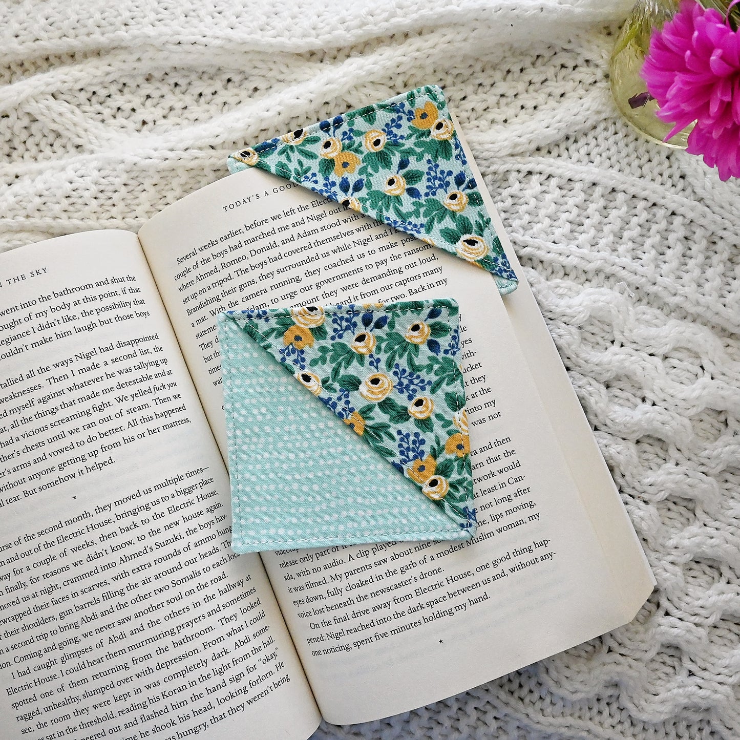 Pretty Corner Bookmarks in Rifle Paper Co. Florals