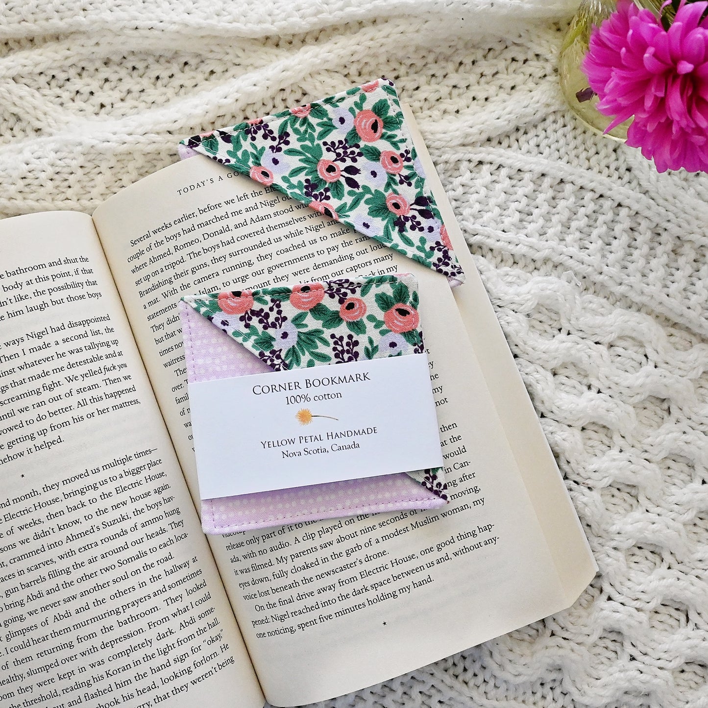 Pretty Corner Bookmarks in Rifle Paper Co. Florals
