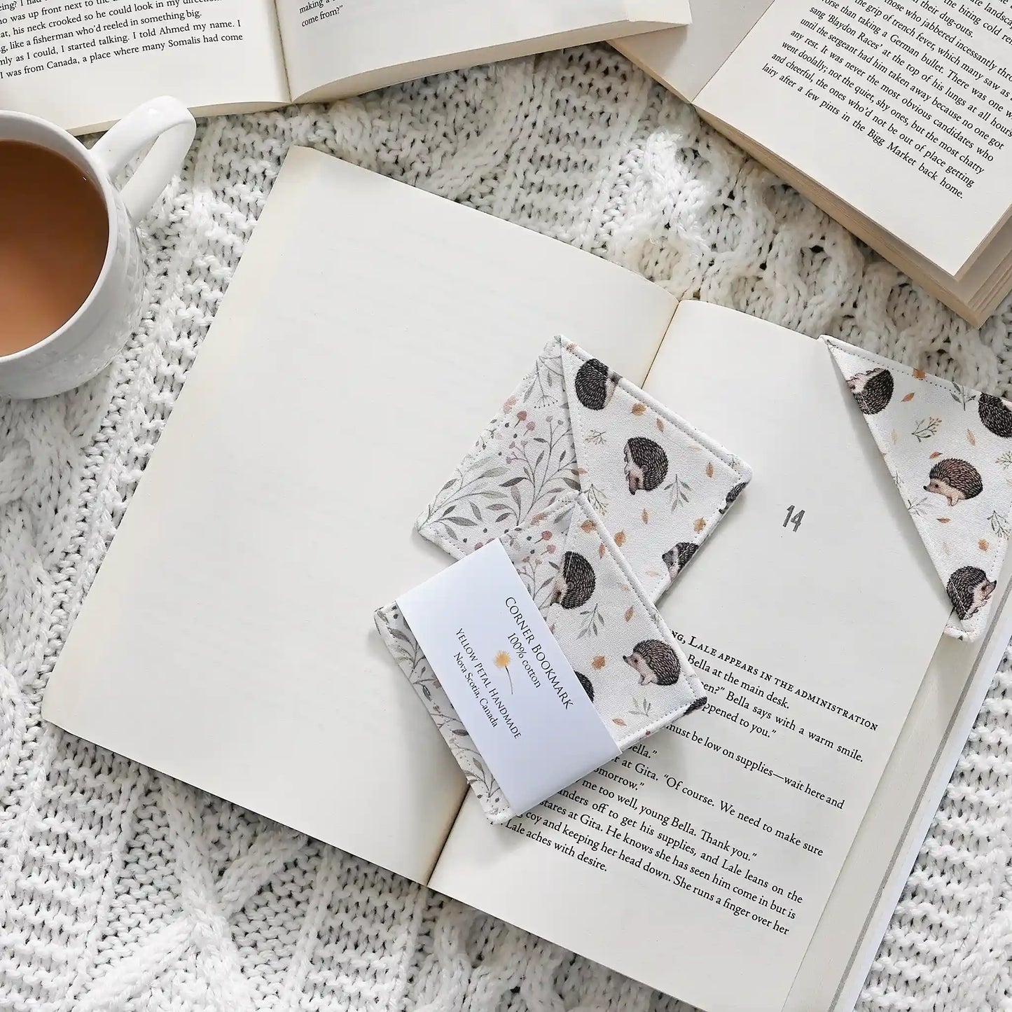 Cute Hedgehog Corner Bookmarks