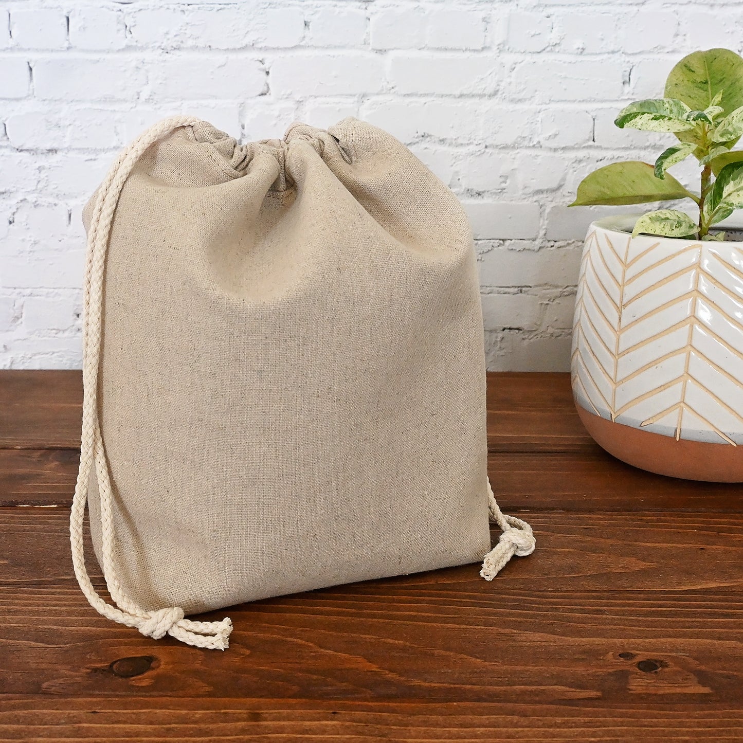 Vintage Blossom Drawstring Project Bag