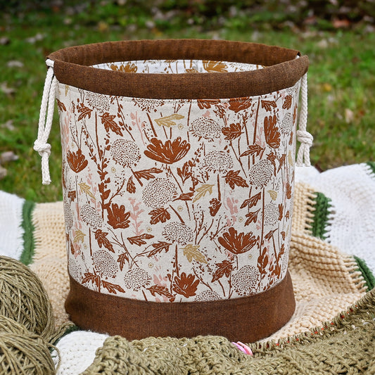 Fall Flowers Bucket Bag