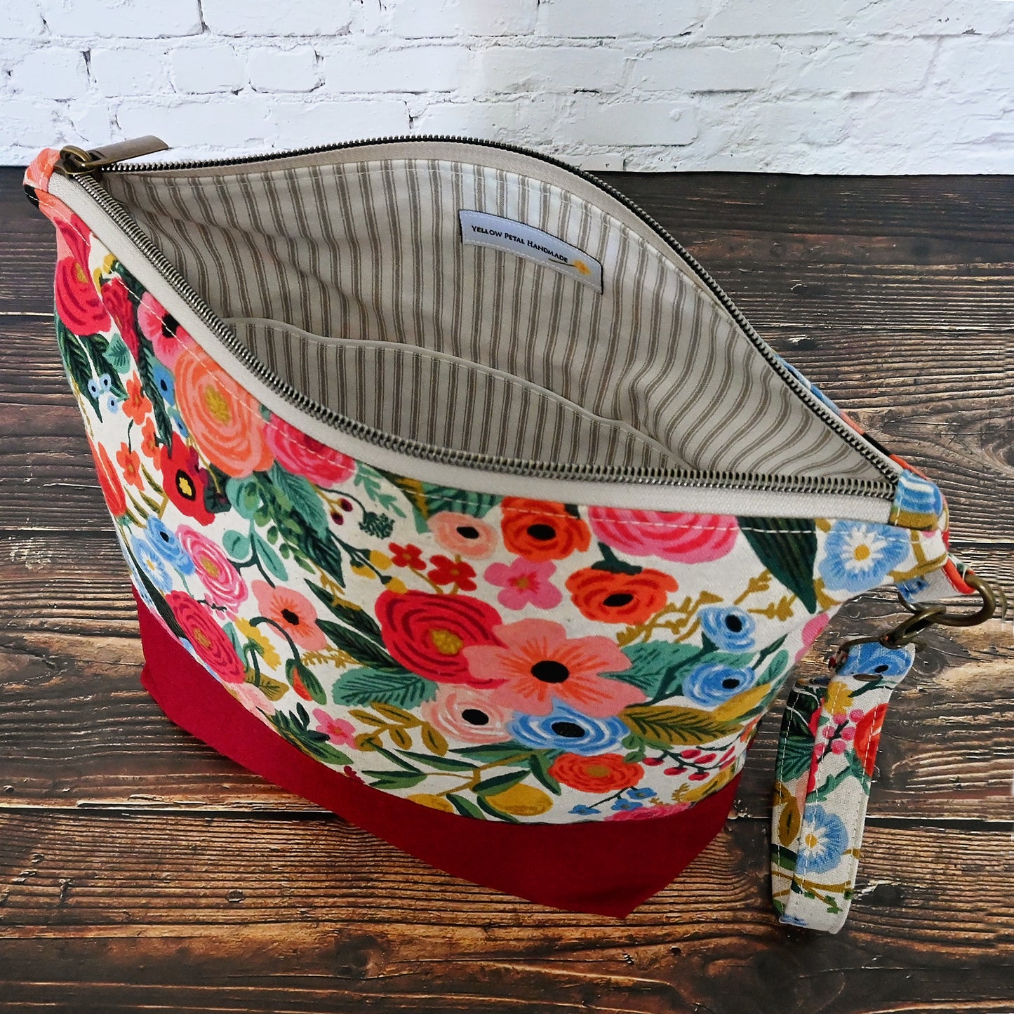 Garden Party Canvas and Linen Project Bag