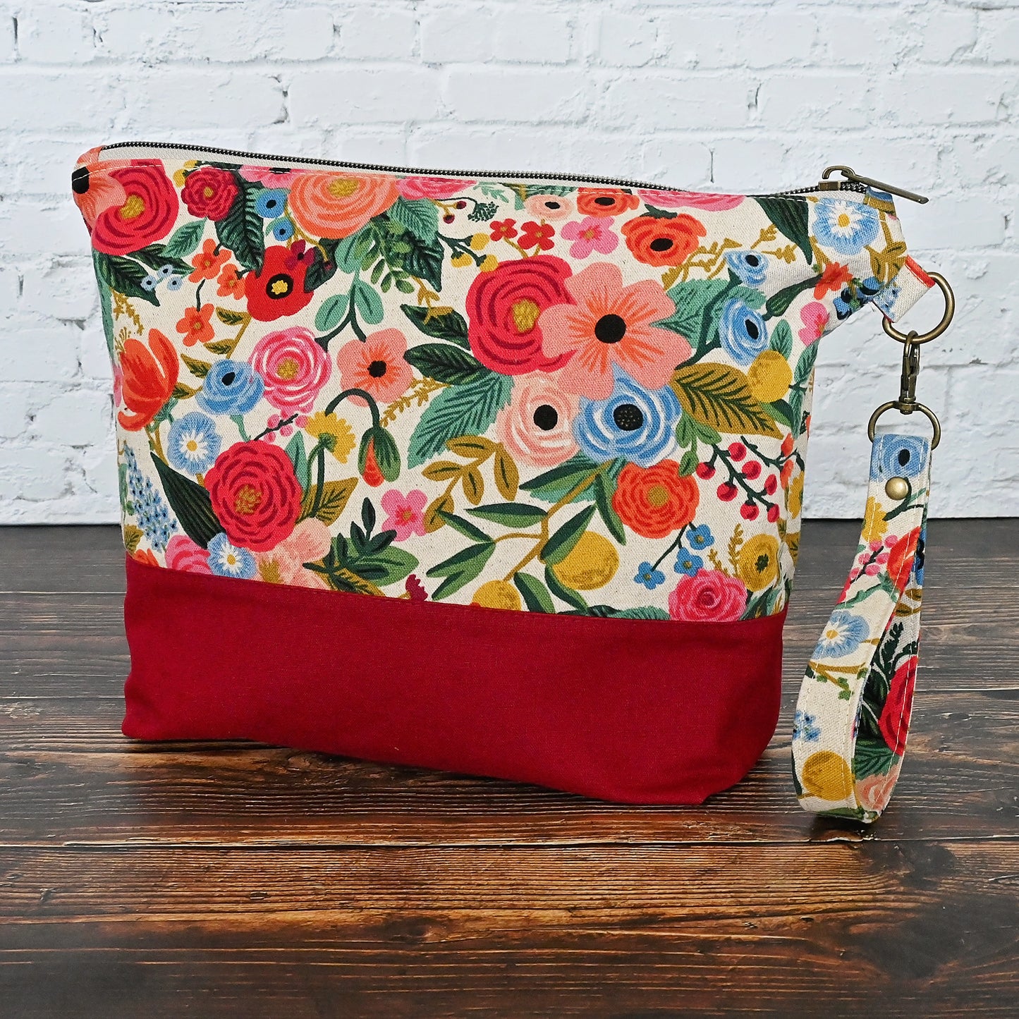 Garden Party Canvas and Linen Project Bag