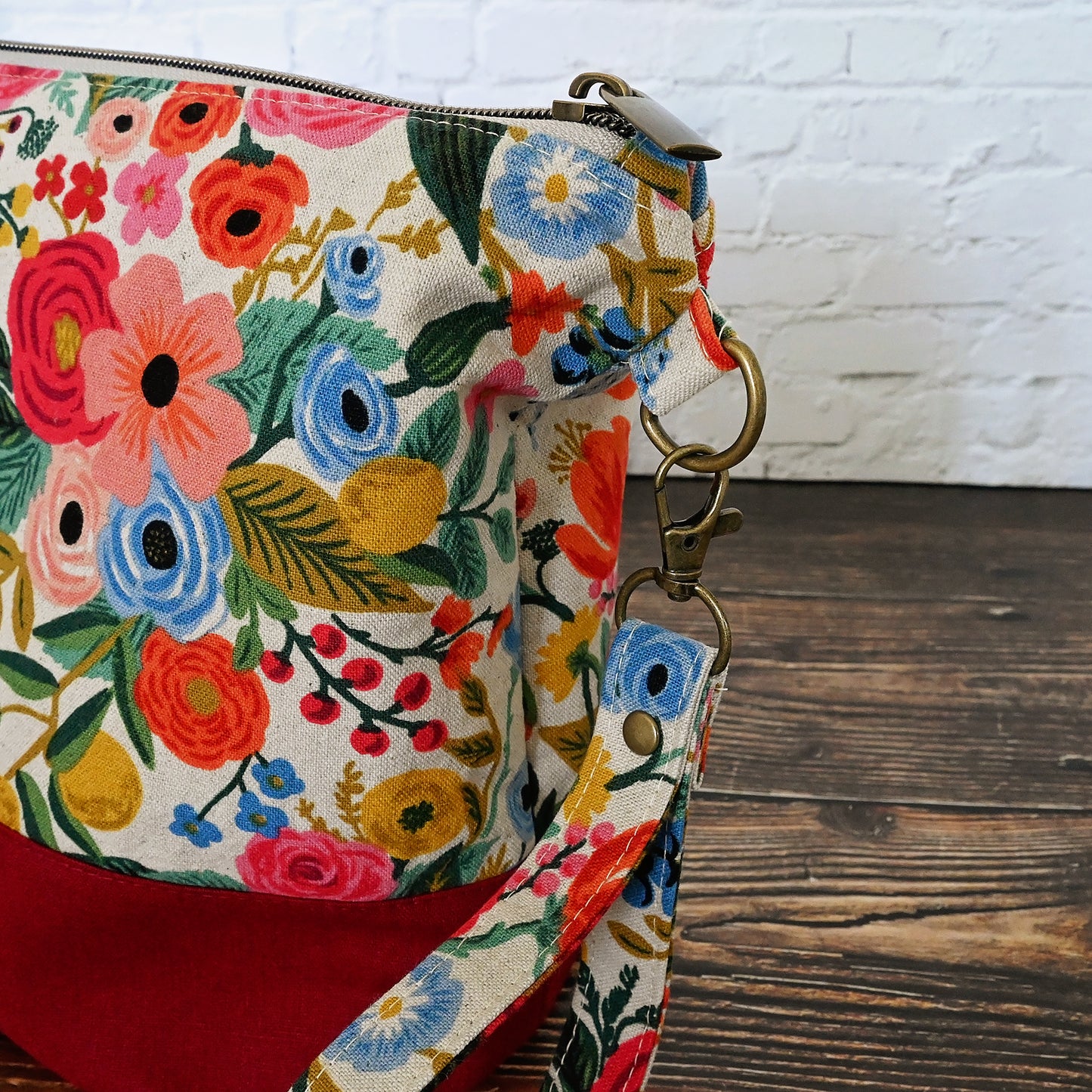 Garden Party Canvas and Linen Project Bag