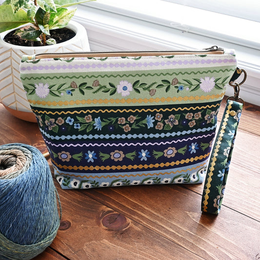 Sock Pouch in Rifle Paper Co's Gemma Canvas