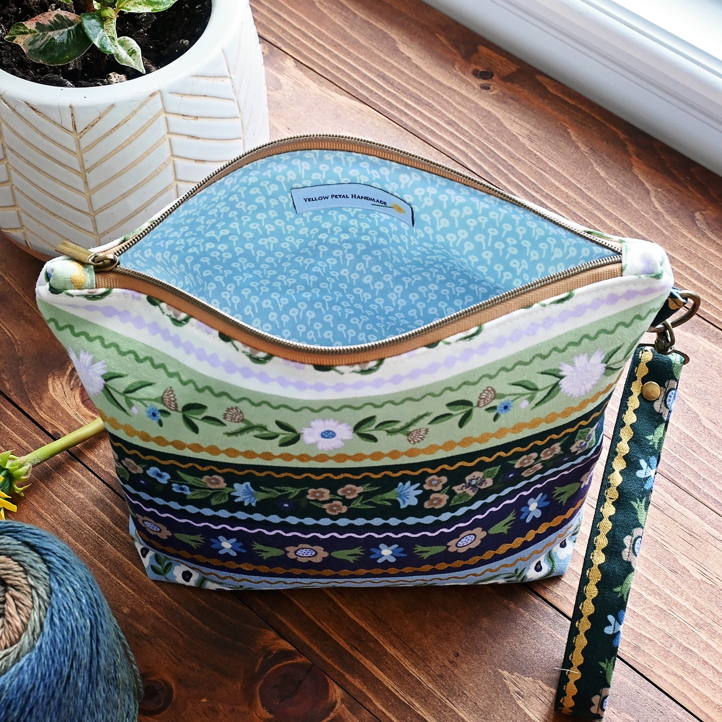 Sock Pouch in Rifle Paper Co's Gemma Canvas