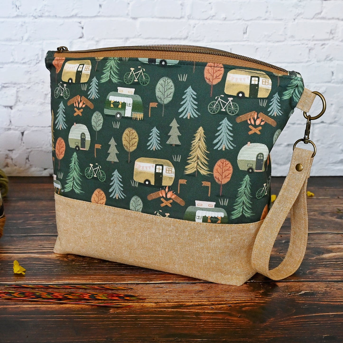 Forest Caravan Zippered Project Bag