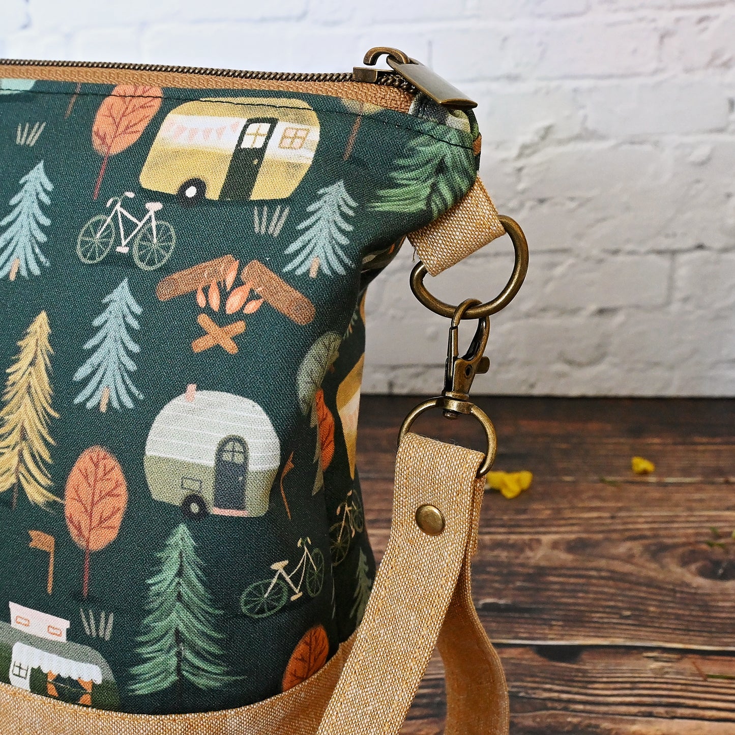 Forest Caravan Zippered Project Bag