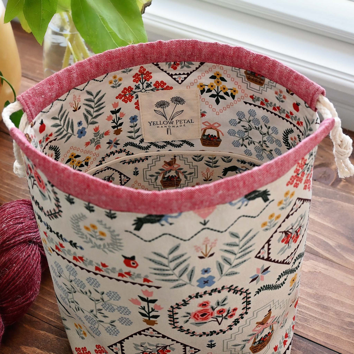Home Sweet Home Canvas Drawstring Bag