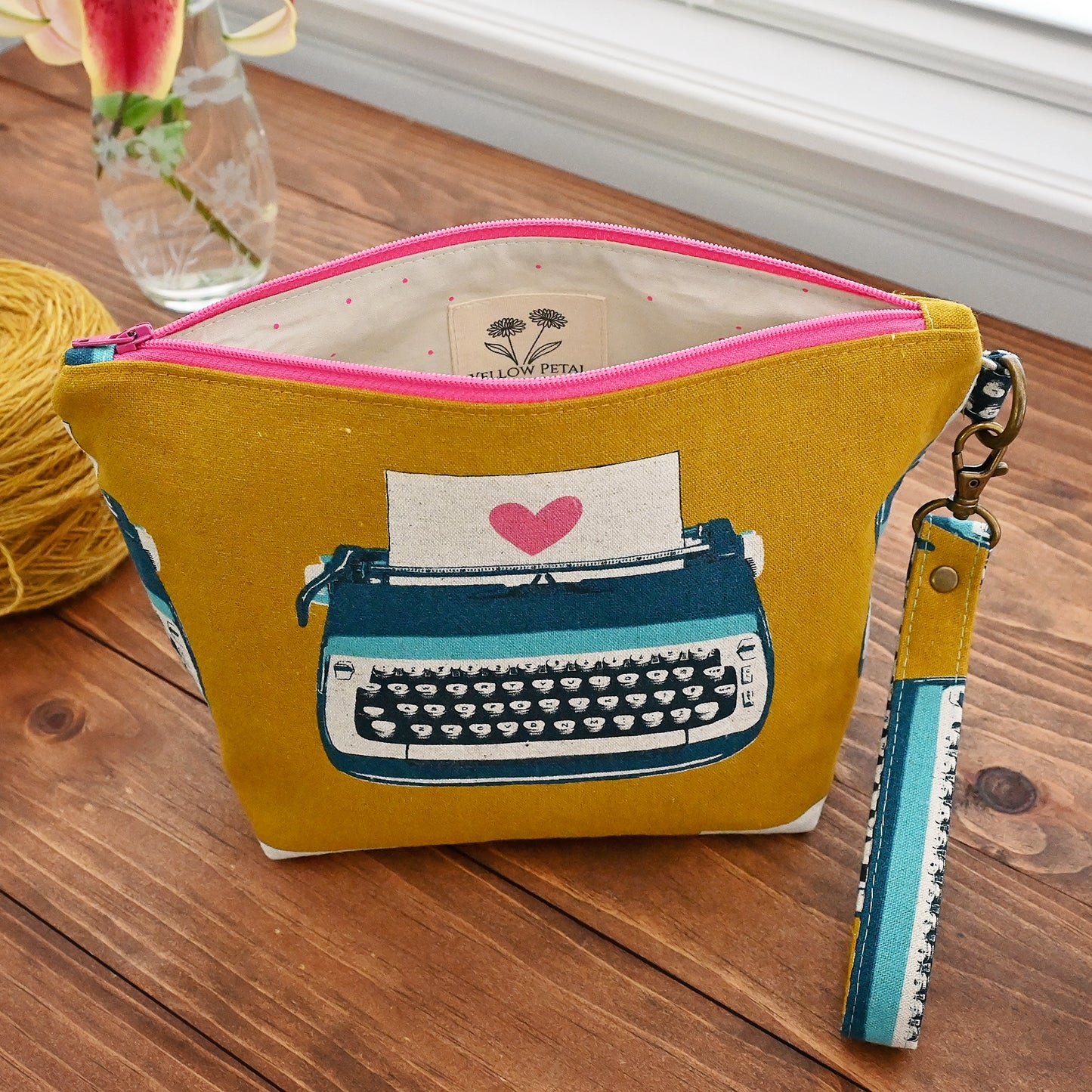 Love Notes Canvas Sock Pouch with Wrist Strap