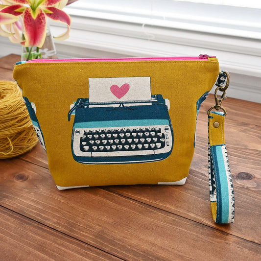 Love Notes Canvas Sock Pouch with Wrist Strap