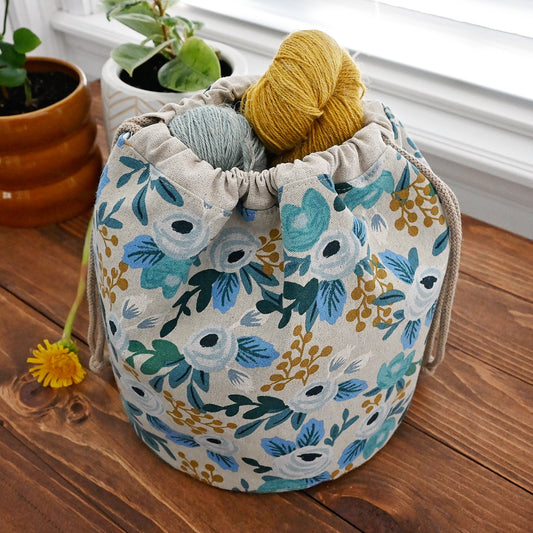 Natural Rosa Canvas Bucket Bag