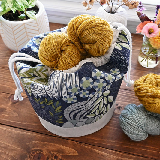 Twilight Meadow Canvas Bucket Bag