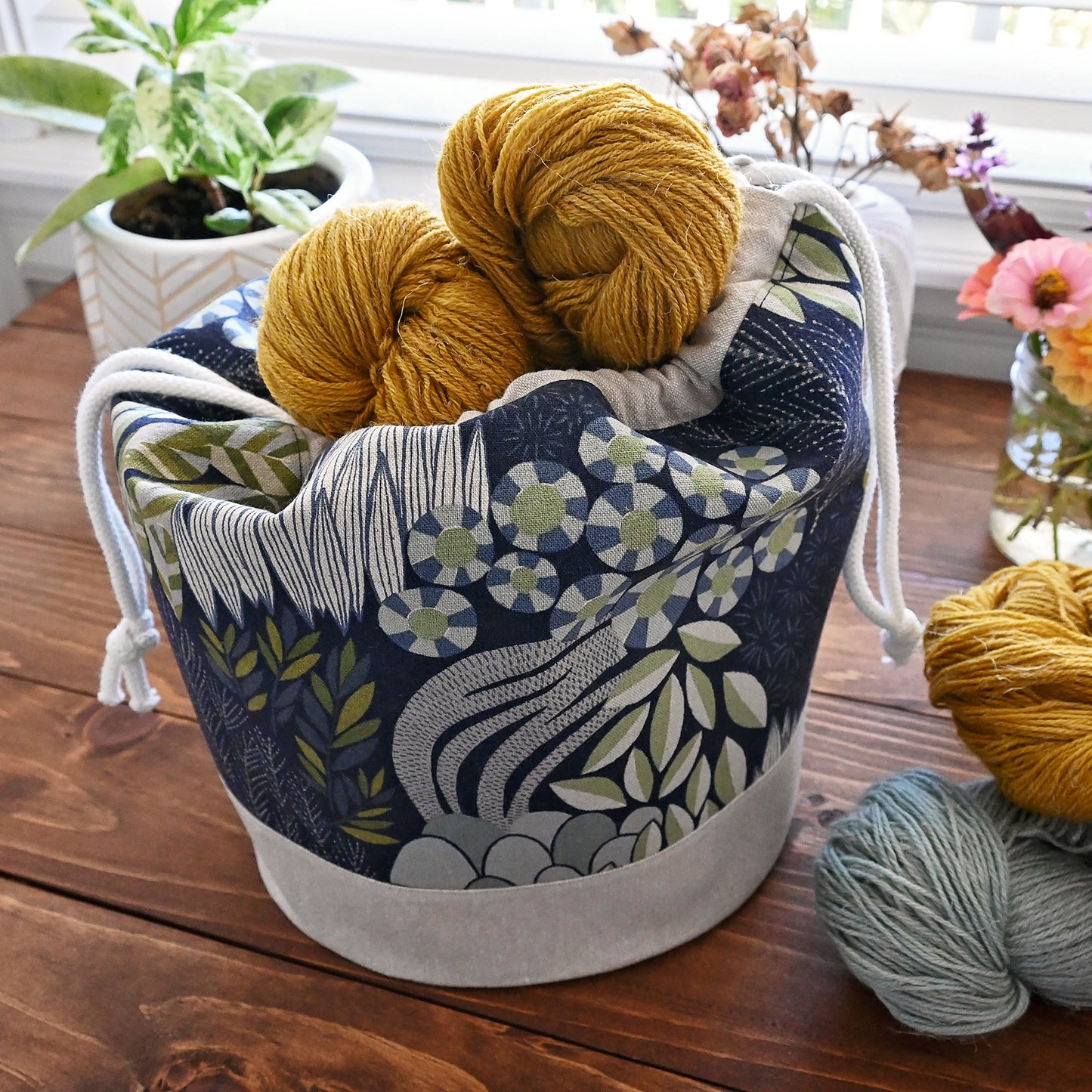 Twilight Meadow Canvas Bucket Bag