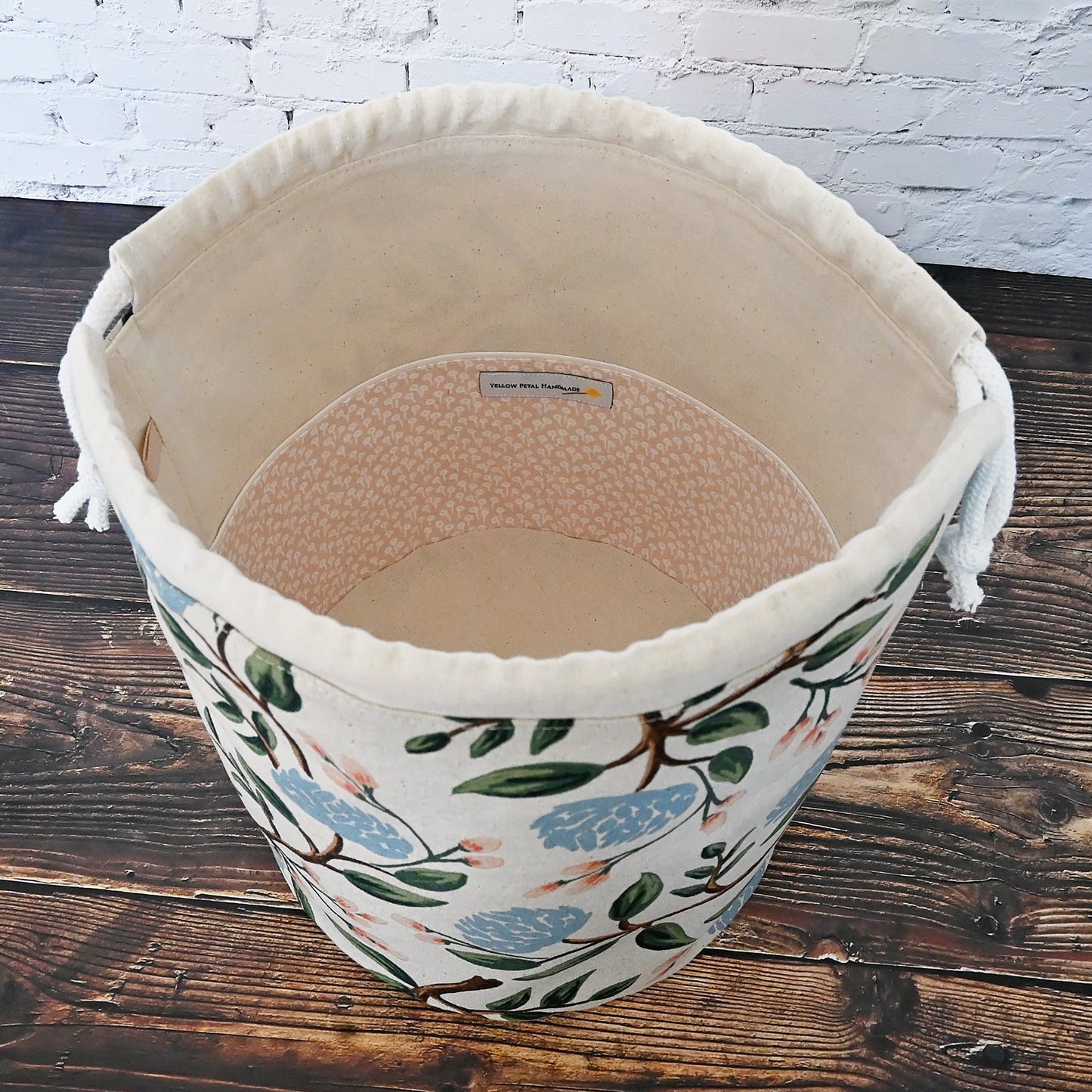 Bucket Style Project Bag in Rifle Paper Co Peonies