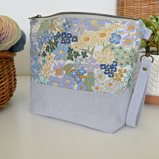 Zippered Project Bag in Rifle Paper Co's English Rose