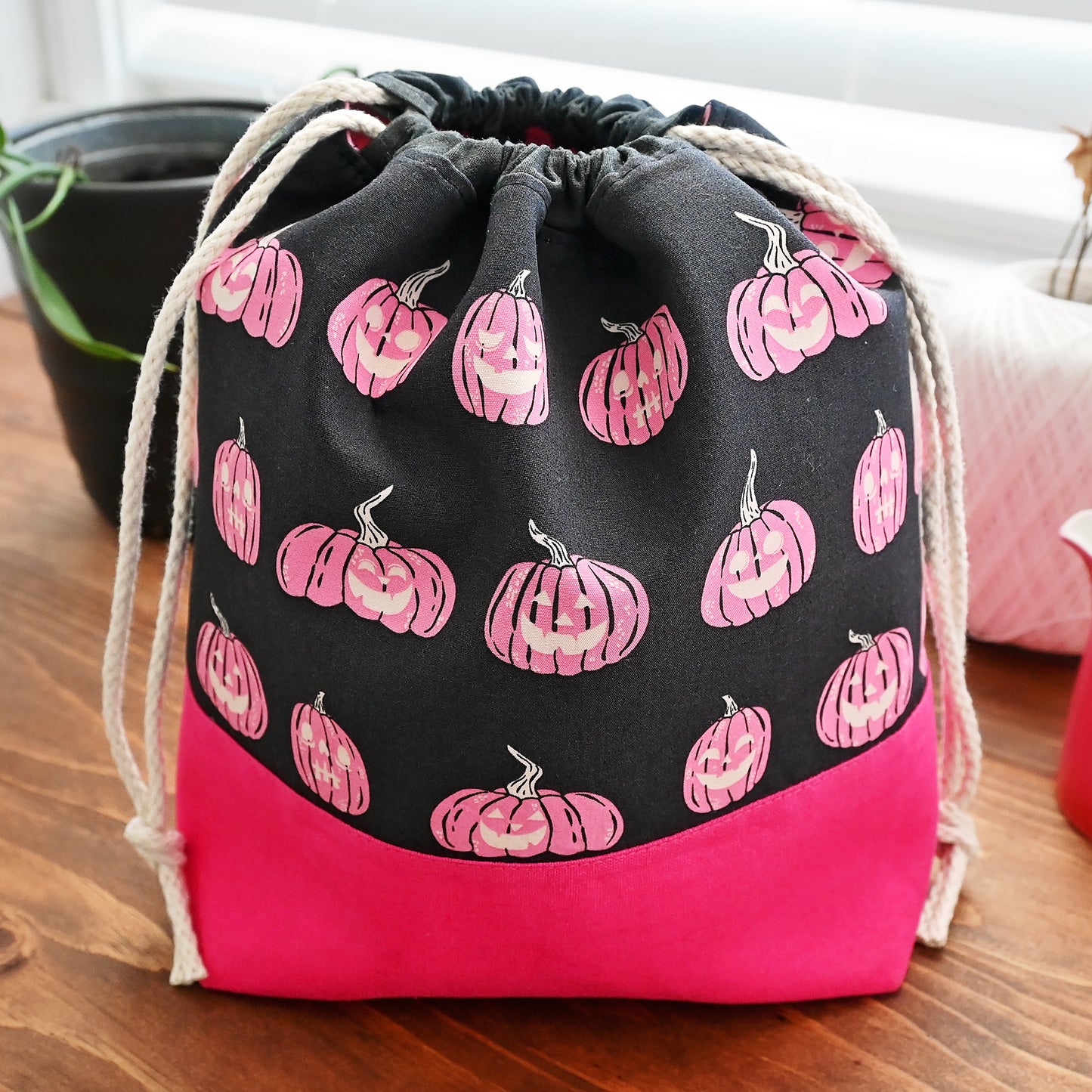 Spooky and Sweet Drawstring Project Bag