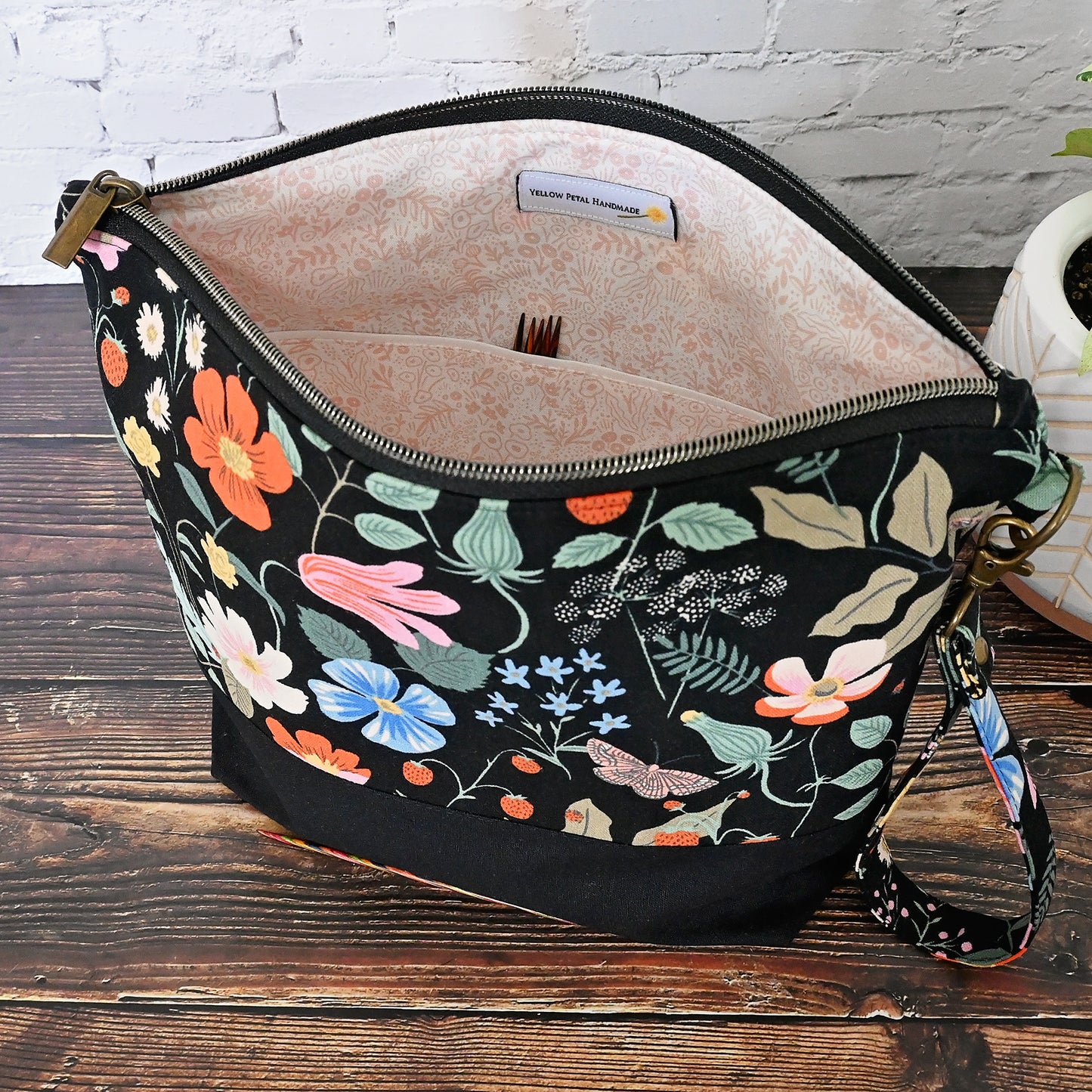 Strawberry Fields Canvas Project Bag