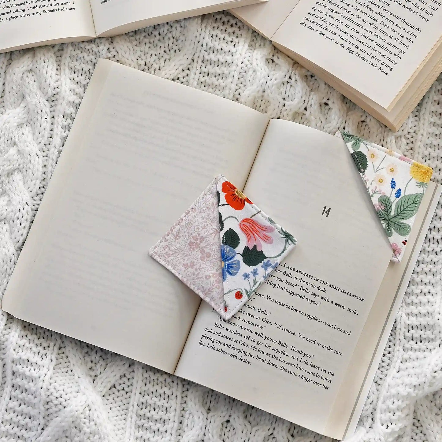 Pretty Corner Bookmarks in Rifle Paper Co. Florals