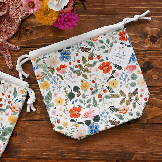 Strawberry Fields Drawstring Project Bag
