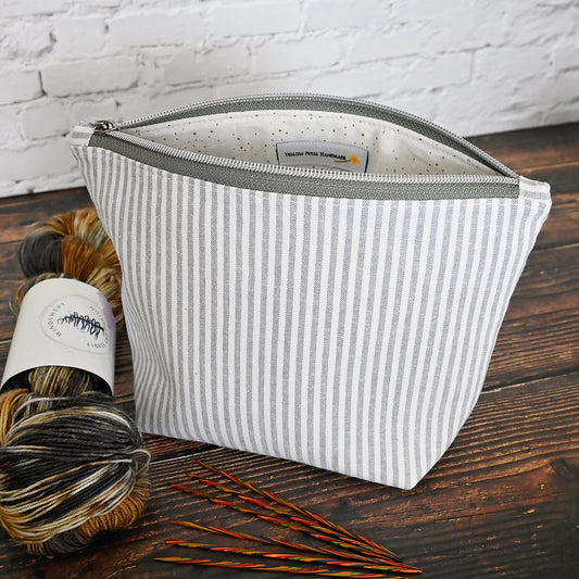 Striped Canvas Sock Pouch