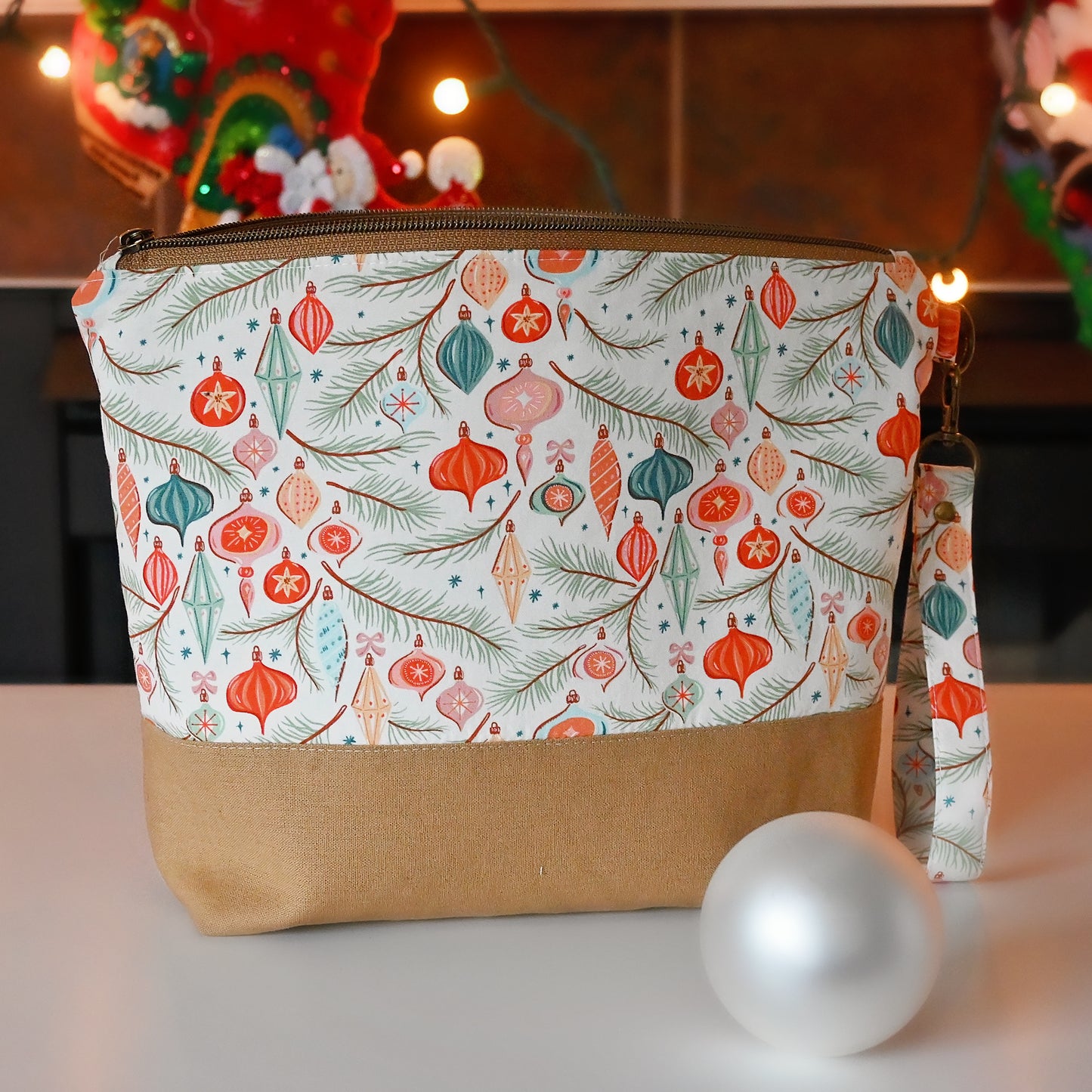 Tinsel and Twirl Zippered Project Bag