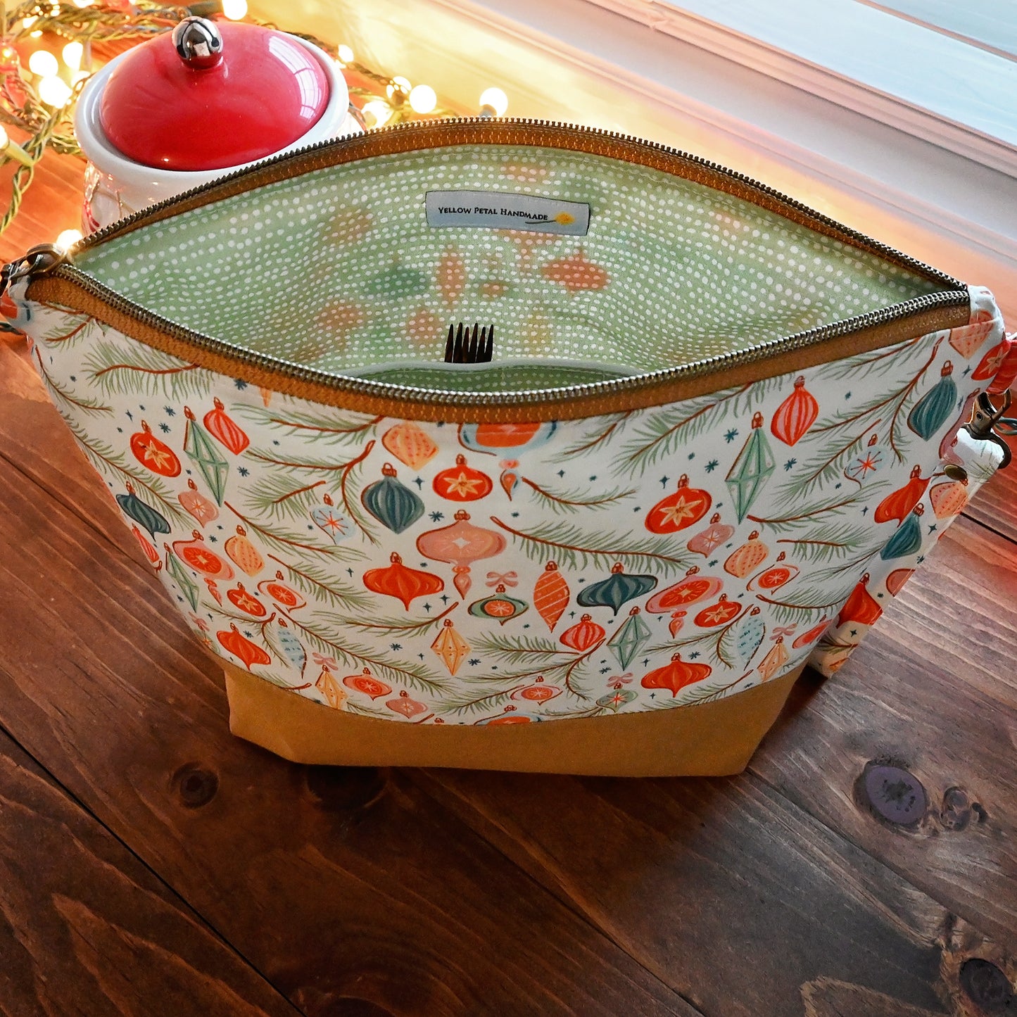 Tinsel and Twirl Zippered Project Bag