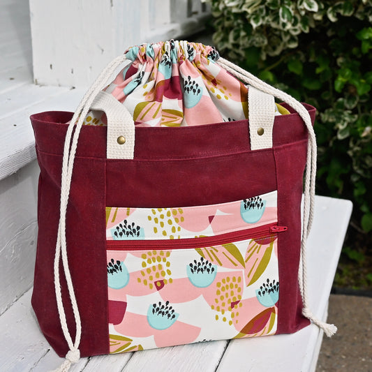 Waxed Canvas Rosewood Project Tote