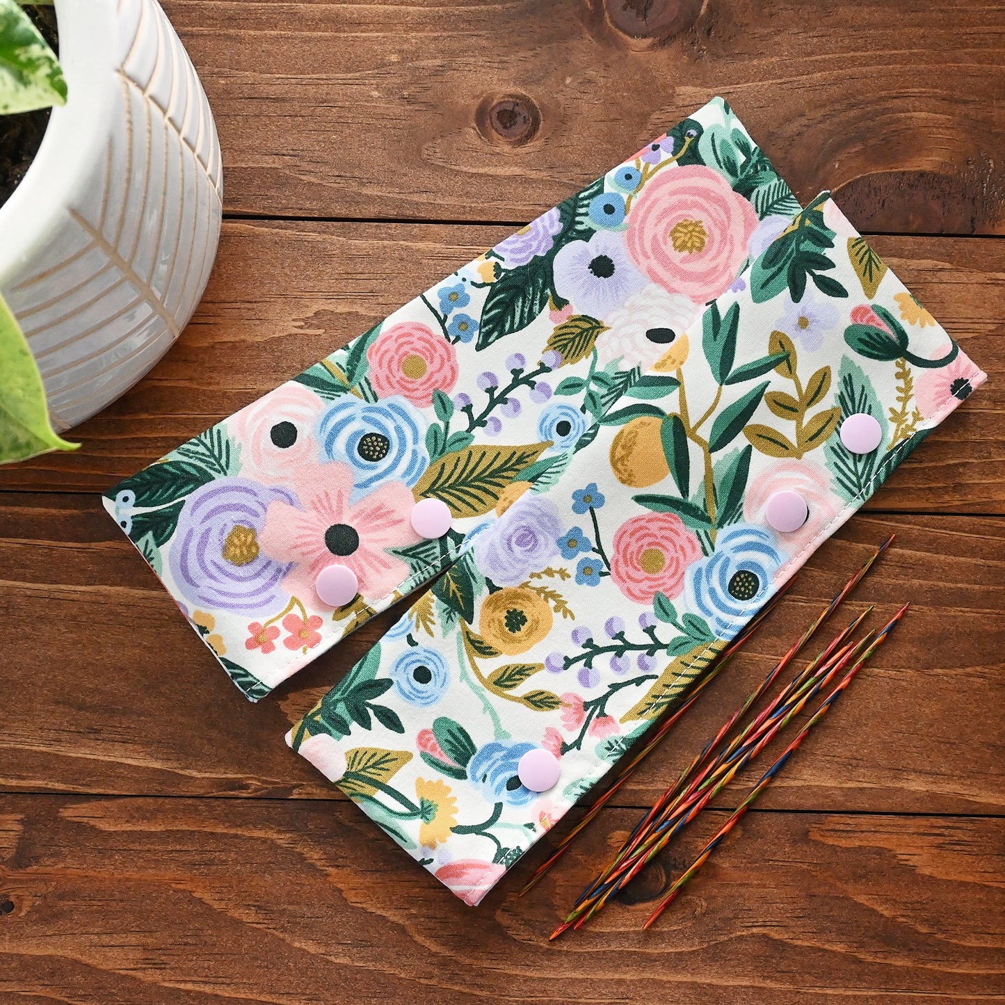 Mauve Meadow Needle Cozies