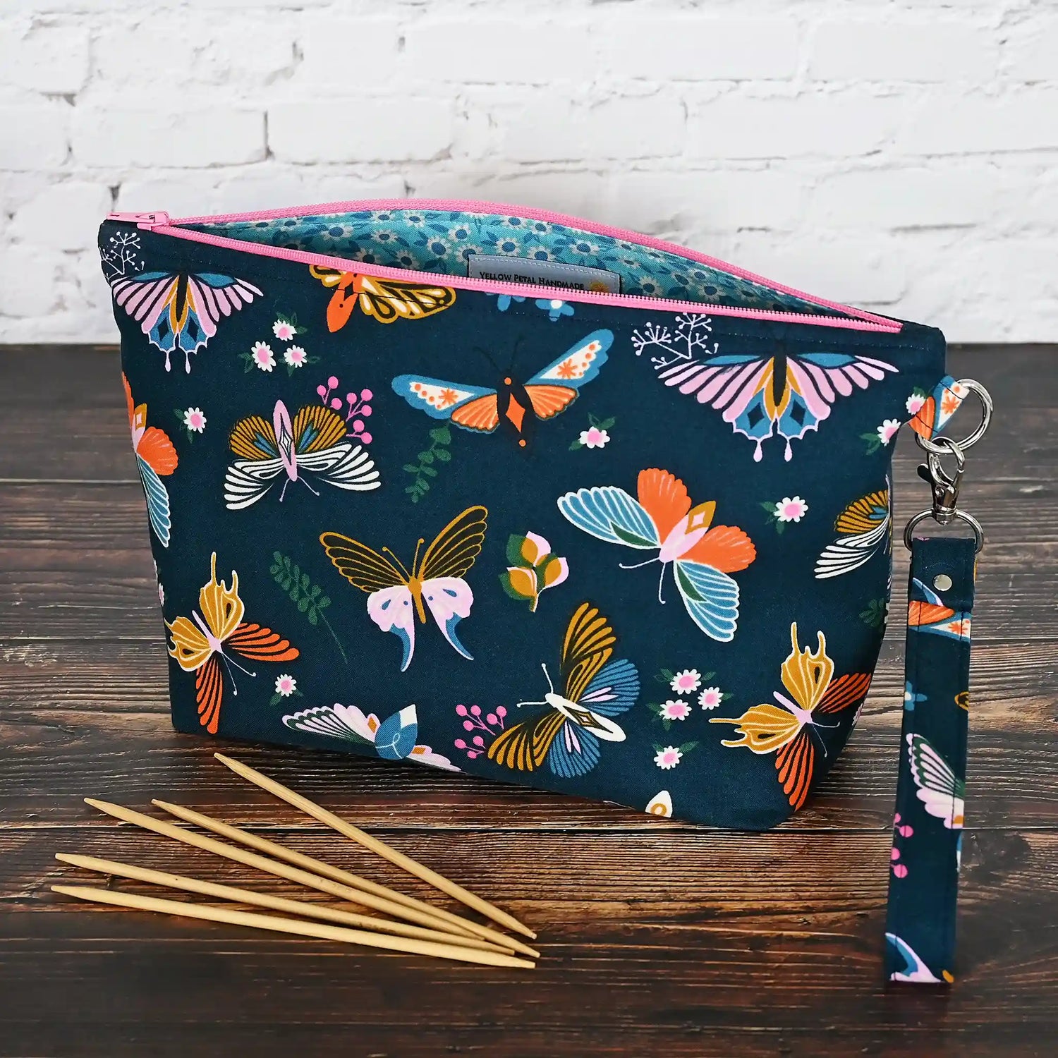 Navy top pouch bag