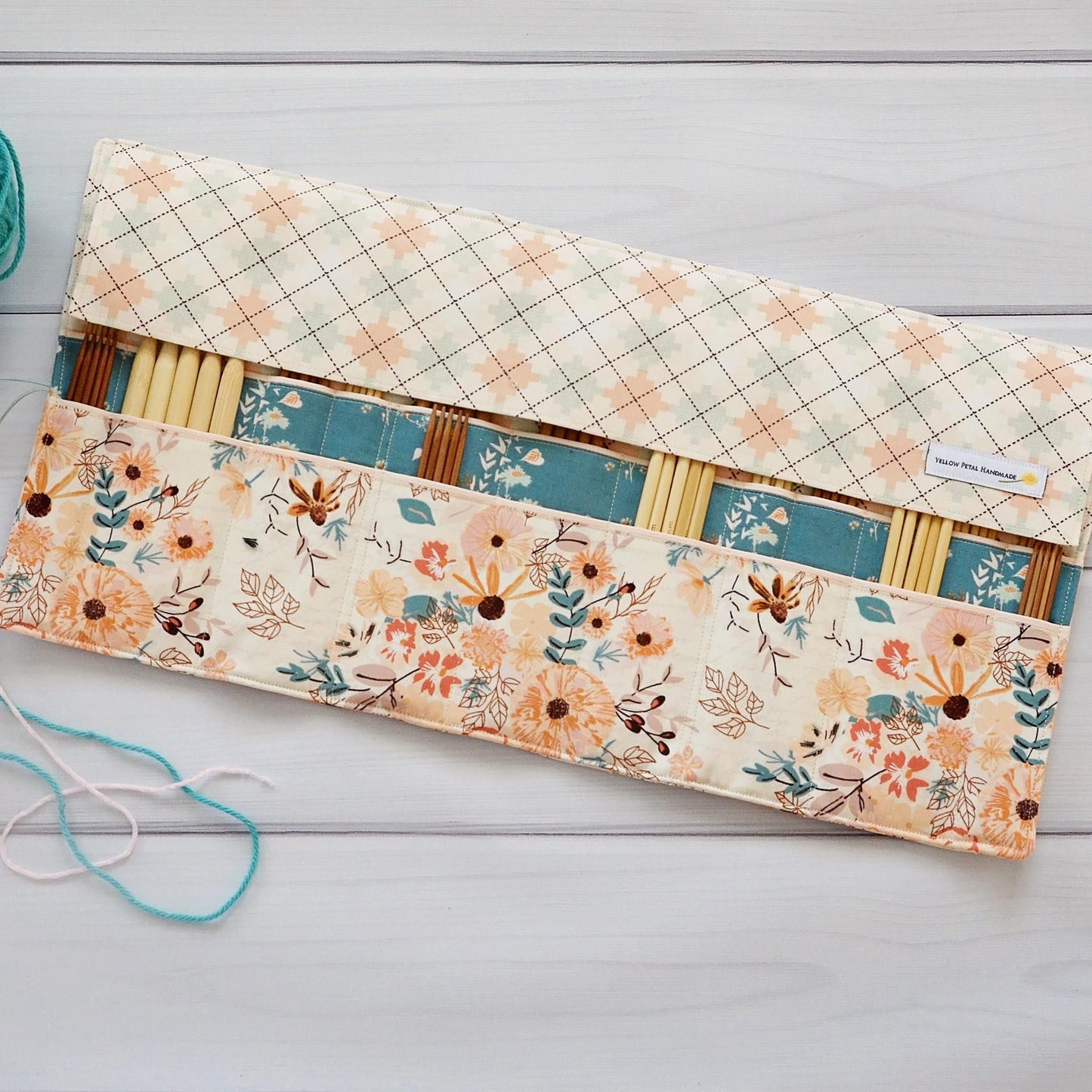 Quilted Trifold Case for Knitting DPNs and Crochet Hooks