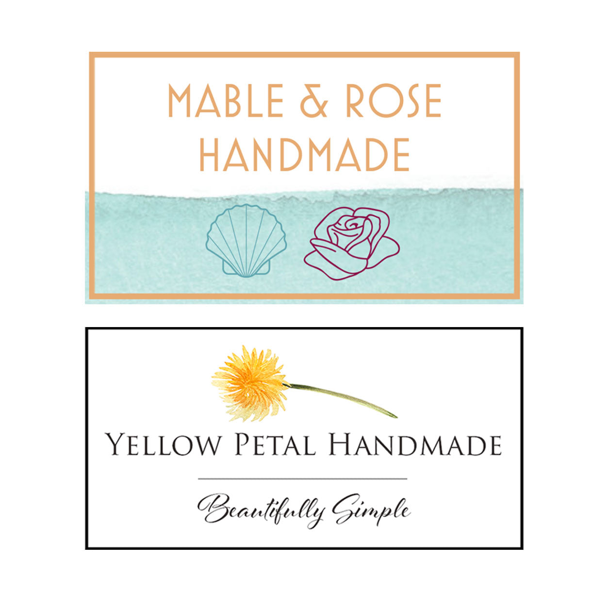 Mable and Rose Handmade and Yellow Petal Handmade